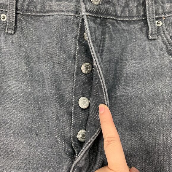 Old Navy Button Fly Jean Skirt Womens 16 Higher High Rise Secret Smooth Pockets - Picture 3 of 13